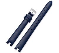 WHARGTSL Fit For Gucci Ya141501 Ya141401 Series Women's Notch Watch Band Leather Watch Strap 14mm(Blue-Steel-K12)