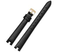WHARGTSL Fit For Gucci Ya141501 Ya141401 Series Women's Notch Watch Bracelet Leather Watch Strap Accessories 12 14mm Wrist Strap(Black-Golden-K12,14X4mm)
