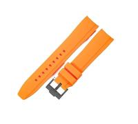 WHARGTSL Fit For Longines Conquest L3 Sports Diving Adventure Silicone Accessories L3.781.4 L3.742.4 Arc Interface 20 22mm Watchbands(Orange-Black-K14,20mm)