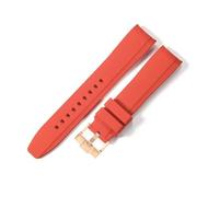 WHARGTSL Fit For Longines Conquest L3 Sports Diving Adventure Silicone Accessories L3.781.4 L3.742.4 Arc Interface 20 22mm Watchbands(Red-Rose-K14,20mm)