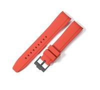 WHARGTSL Fit For Longines Conquest L3 Sports Diving Adventure Silicone Accessories L3.781.4 L3.742.4 Arc Interface 20 22mm Watchbands(Red-Black-K14,20mm)