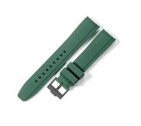 WHARGTSL Fit For Longines Conquest L3 Sports Diving Adventure Silicone Accessories L3.781.4 L3.742.4 Arc Interface 20 22mm Watchbands(Dark green-Black-K14,22mm)
