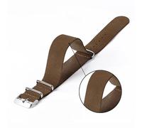 WHARGTSL Fit For Seiko Fit For Omega Soft Suede Leather Watchbands Retro Suede Leather Bracelets Universal Men Women Wristbelts 20mm 22mm(Dark Brown,20mm)