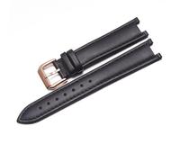 WHARGTSL Genuine Leather Watch Strap Fit For Vivienne Westwood Women Soft Comfortable Concave Interface Watchband18mm Wristband(Black-Rose-K1)