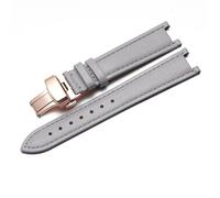 WHARGTSL Genuine Leather Watch Strap Fit For Vivienne Westwood Women Soft Comfortable Concave Interface Watchband18mm Wristband(Gray-Rose-B1)