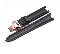 WHARGTSL Genuine Leather Watch Strap Fit For Vivienne Westwood Women Soft Comfortable Concave Interface Watchband18mm Wristband(Black-Rose-B1)