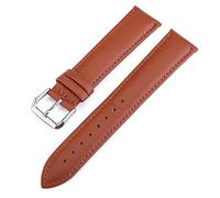 WHARGTSL Leather Watchband Strap 16/18 / 20/22 / 24 MM Stainless Steel Buckle Men Women Replace Band Watch Accessories(Light,16mm)