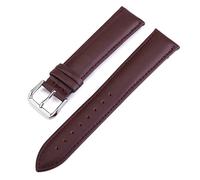 WHARGTSL Leather Watchband Strap 16/18 / 20/22 / 24 MM Stainless Steel Buckle Men Women Replace Band Watch Accessories(Brown,20mm)