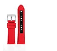 WHARGTSL Nylon Watch Band Fit For Seiko No. 5 Street Overlord Limited Edition SRPF23 SRPF24 SRPF19K1/SRPF20K1 Nylon Cowhide Bottom Watchband(Red sk)