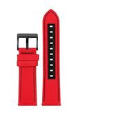 WHARGTSL Nylon Watch Band Fit For Seiko No. 5 Street Overlord Limited Edition SRPF23 SRPF24 SRPF19K1/SRPF20K1 Nylon Cowhide Bottom Watchband(Red bk)