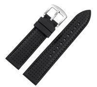 WHARGTSL Silicone Watch Band Quick Release Rubber Watch Strap 20mm 22mm 24mm Men Women Sport Waterproof Breathable Wrist Bracelet(Black black sk,20mm)