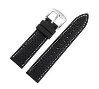 WHARGTSL Silicone Watch Band Quick Release Rubber Watch Strap 20mm 22mm 24mm Men Women Sport Waterproof Breathable Wrist Bracelet(Black White sk,20mm)
