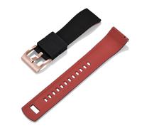 WHARGTSL Silicone Watch Band Quick Release Rubber Watch Strap 20mm Watch Accessories Replacement Rubber Watch Band(Black Red 4)