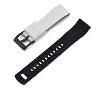 WHARGTSL Silicone Watch Band Quick Release Rubber Watch Strap 20mm Watch Accessories Replacement Rubber Watch Band(White Black 2)