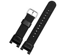 WHARGTSL Silicone Watch Strap Fit For Casio 3157 SGW-100-1V 3166 SGW-200 Sports Waterproof Sweat-Proof Nylon Watch Band Accessories 24mm(Black-Steel-K7)