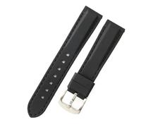 WHARGTSL Silicone Watch Strap Fit For IWC Rudder Fit For Omega Mido Waterproof Rubber Soft Comfortable Men Watchband Accessories 20mm 22mm 24mm(Black black-Steel-K2,20mm)