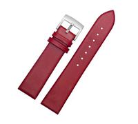 WHARGTSL Ultra-thin Soft Calfskin Watch Strap Fit For CK/Rossini/Armani Unisex Bracelet Black/Blue/Red 18mm, 20mm, 22mm(Red sk,22mm)