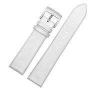 WHARGTSL Ultra-thin Soft Calfskin Watch Strap Fit For CK/Rossini/Armani Unisex Bracelet Black/Blue/Red 18mm, 20mm, 22mm(White sk,20mm)
