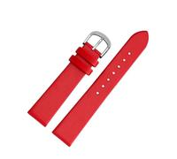 WHARGTSL Ultrathin Spun Silk Fashion Bracelet Comfortable Universal 16mm18 20mm Width Fit For Flat Interface Sport Quick Release(Red silver buckle,18mm)