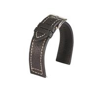 WHARGTSL Vintage Frosted Leather Strap Universal 20mm 22mm Waterproof Cowhide Bracelet Smart Watch Strap Accessories(Black,20mm)