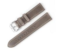 WHARGTSL Watch Band Leather Watch Straps 20mm 22mm Watch Accessories Waterproof Watch Strap(Grey,20mm)