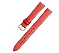 WHARGTSL Watch Band Women's Genuine Leather Fit For Flyta Clover Flower Language One Jonas & Verus First Layer Cowhide 12mm 14mm 16mm(Red-Golden,20mm)