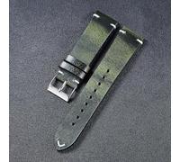 WHARGTSL Watch Strap 18mm 20mm 22mm Thin Soft Retro Waterproof Smart Watch Band Female Male Accessories Bracelet(Green,22mm)