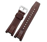 WHARGTSL Watch Strap Fit For Casio GST-S100G / S110 / S130L / W100G / W110 / 210B / 400G / 410 / Watchchain 26 * 14mm Men's Leather WatchBand(Dark brown wl sk)