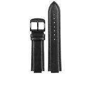 WHARGTSL Watchband Fit For Casio Edifice Ocean Heart Farm Oak EFB-680D-2A ECB-10D Leather Watch Strap 24mm(Black-Black-K1,12x24mm)