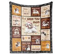 Whasnrt Shih Tzu Blanket 60"X50", Shih Tzu Gift for Women