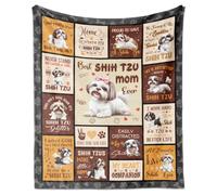 Whasnrt Shih Tzu Blanket 60"X50", Shih Tzu Gift for Women