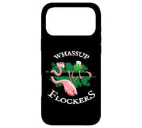Whassup Flockers | Lucky Irish Flamingo St Paddys Day Case for iPhone 17 Pro Max