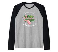 Whassup Flockers | Lucky Irish Flamingo St Paddys Day Raglan Baseball Tee