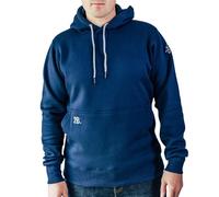 what 2B.® Classic 1.0 Hooded Top, Slim Fit hoodie with thick soft fleece feel, 80% cotton 20% polyester, three-piece hood & wider-rib pocket, understated everyday layer; Large (slim) | Navy