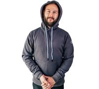 what 2B.® Classic 1.0 Hooded Top, with thick soft fleece feel, 80% cotton 20% polyester, three-piece hood & wider-rib pocket, understated everyday layer. Available in Navy or Graphite