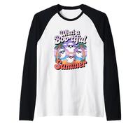 What A Boo-Tiful Summer Halloween Themed Summerween Raglan Baseball Tee