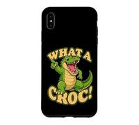 What A Croc Funny Crocodile Pun Reptile Animal Humor Case for iPhone XS Max