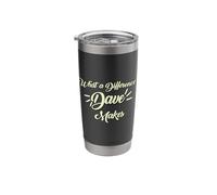 What a Difference a Dave Makes David Davie Funny Name Boy Stainless Steel Insulated Tumbler