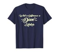 What a Difference a Dave Makes David Davie Funny Name Boy T-Shirt