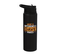 What A Difference A Dave Makes Stainless Steel Insulated Water Bottle