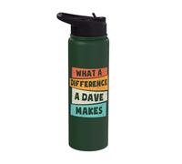 What A Difference A Dave Makes Stainless Steel Insulated Water Bottle