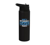 What A Difference A Dave Makes Stainless Steel Insulated Water Bottle