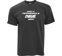 What A Difference A Dave Makes T Shirt Grey(Large)
