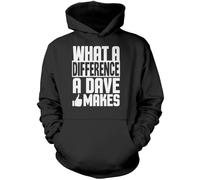 What a Difference a Dave Makes Unisex Hoodie - Black Large