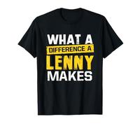 What A Difference A Lenny Makes Funny Name Lenny T-Shirt