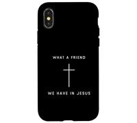 What A Friend We Have In Jesus Cross - Minimalist Christian Case for iPhone X/XS