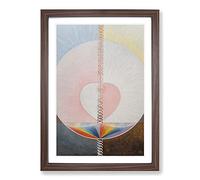 What A Human Being is by Hilma Af Klint Framed Print | A2 Walnut Framed Wall Art | Ready to Hang | Modern Nature Picture | Living Room Bedroom Lounge Office