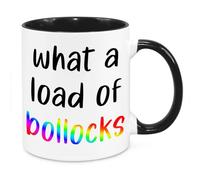 What A Load Of Bo**ocks Mug - Birthday Christmas Funny Gift Present Novelty Unique Gift for Mum Dad Friend Sister Brother Grandparents Gift for Him Her Funny Quotes Coffee Mug (Rainbow)
