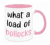 What A Load Of Bo**ocks Mug - Birthday Christmas Funny Gift Present Novelty Unique Gift for Mum Dad Friend Sister Brother Grandparents Gift for Him Her Funny Quotes Coffee Mug (Pink)