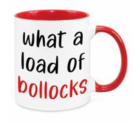 What A Load Of Bo**ocks Mug - Birthday Christmas Funny Gift Present Novelty Unique Gift for Mum Dad Friend Sister Brother Grandparents Gift for Him Her Funny Quotes Coffee Mug (Red)